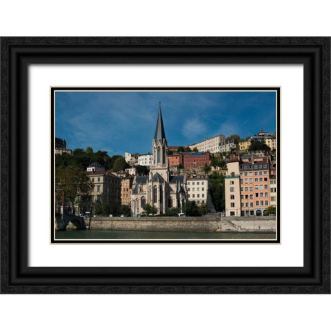 Vieux Lyon II Black Ornate Wood Framed Art Print with Double Matting by Berzel, Erin