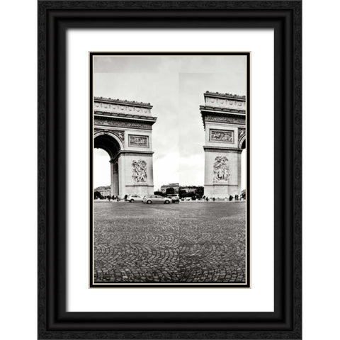 Ave Champs Elysees V Black Ornate Wood Framed Art Print with Double Matting by Berzel, Erin