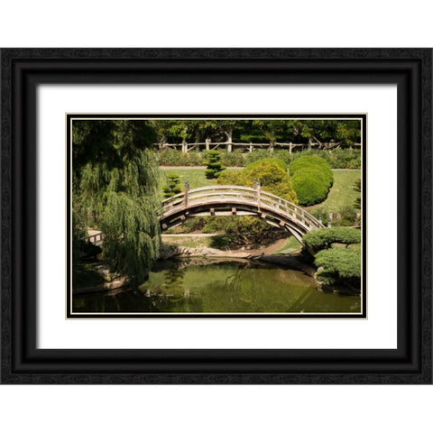 Moon Bridge I Black Ornate Wood Framed Art Print with Double Matting by Berzel, Erin