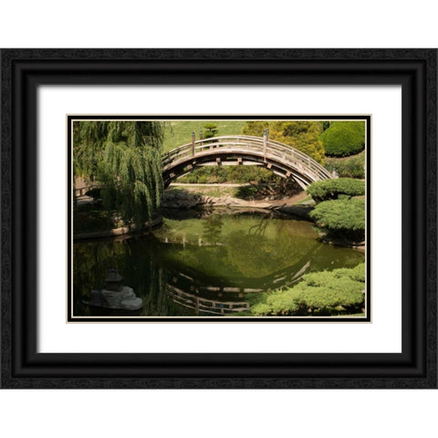 Moon Bridge II Black Ornate Wood Framed Art Print with Double Matting by Berzel, Erin