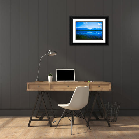 Mission Mountains I Black Ornate Wood Framed Art Print with Double Matting by Berzel, Erin