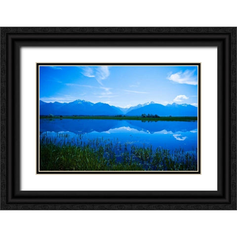 Mission Mountains I Black Ornate Wood Framed Art Print with Double Matting by Berzel, Erin
