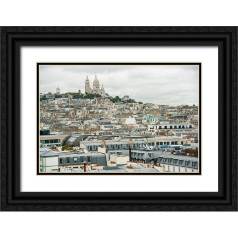 Sacre Coeur II Black Ornate Wood Framed Art Print with Double Matting by Berzel, Erin