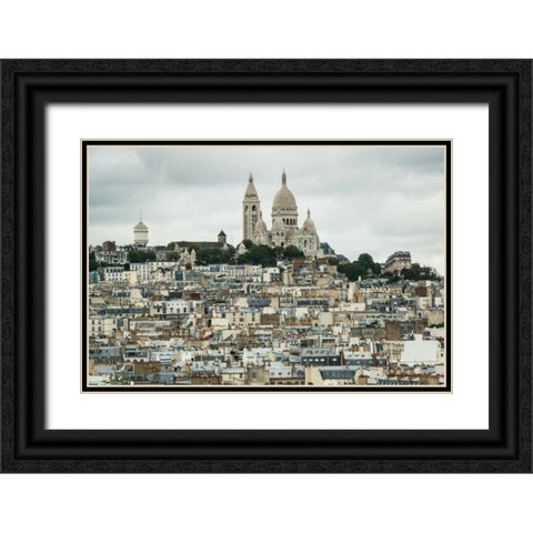 Sacre Coeur I Black Ornate Wood Framed Art Print with Double Matting by Berzel, Erin