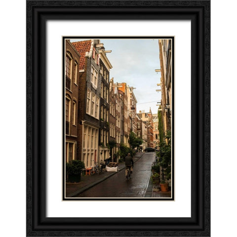 Amsterdam Road I Black Ornate Wood Framed Art Print with Double Matting by Berzel, Erin