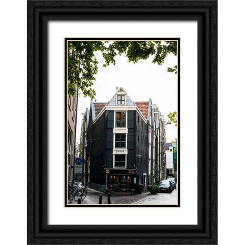 Amsterdam Koggestraat Black Ornate Wood Framed Art Print with Double Matting by Berzel, Erin