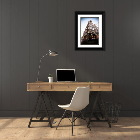Zeedijk Centrum Black Ornate Wood Framed Art Print with Double Matting by Berzel, Erin