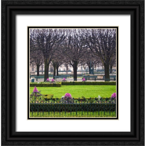 Jardin de Notre Dame II Black Ornate Wood Framed Art Print with Double Matting by Crane, Rita