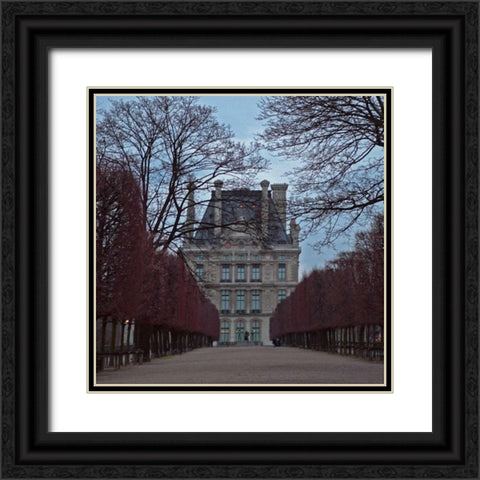 Pavillion des Tuileries Black Ornate Wood Framed Art Print with Double Matting by Crane, Rita