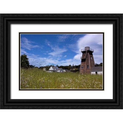 Village Meadow II Black Ornate Wood Framed Art Print with Double Matting by Crane, Rita