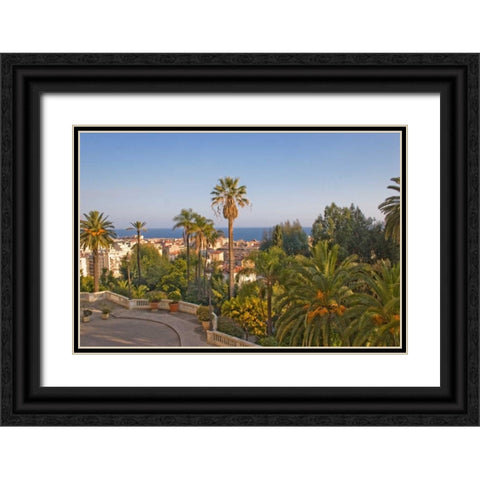 French Riviera I Black Ornate Wood Framed Art Print with Double Matting by Crane, Rita
