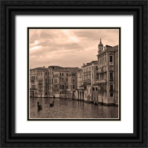 Gondolas and Palazzos III Black Ornate Wood Framed Art Print with Double Matting by Crane, Rita
