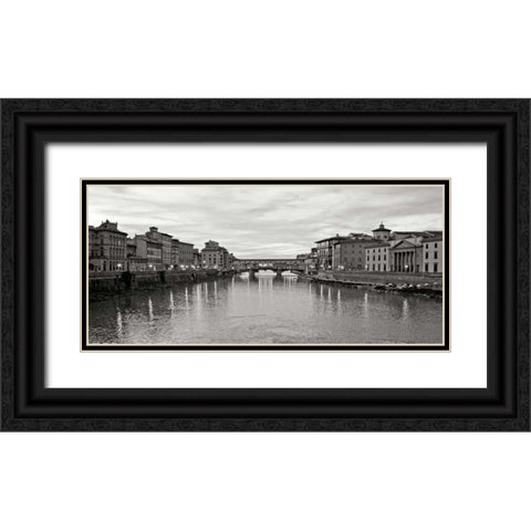 Ponte Vecchio IV Black Ornate Wood Framed Art Print with Double Matting by Crane, Rita