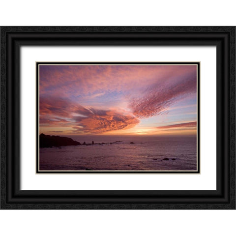 Sunset Sky II Black Ornate Wood Framed Art Print with Double Matting by Crane, Rita