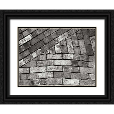 Bricks Black Ornate Wood Framed Art Print with Double Matting by Christensen, Jim