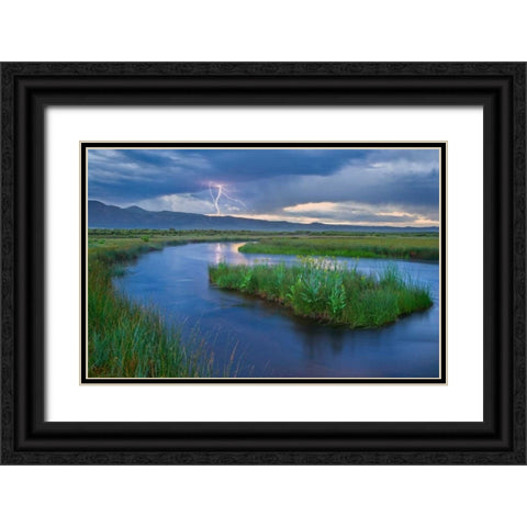 Benton Crossing I Black Ornate Wood Framed Art Print with Double Matting by Geistweite, Mark