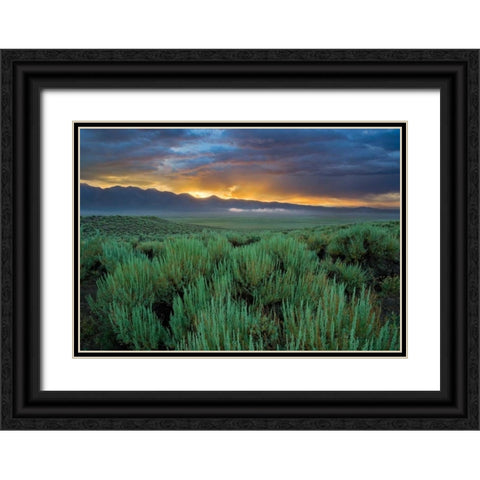 Benton Crossing II Black Ornate Wood Framed Art Print with Double Matting by Geistweite, Mark