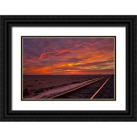 Solar Express II Black Ornate Wood Framed Art Print with Double Matting by Geistweite, Mark