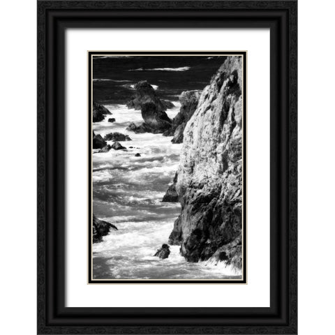 Garrapata Highlands 7 BW Black Ornate Wood Framed Art Print with Double Matting by Hausenflock, Alan