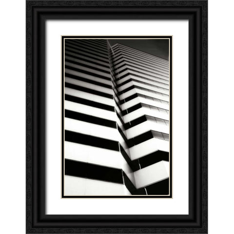 Geometric II Black Ornate Wood Framed Art Print with Double Matting by Hausenflock, Alan