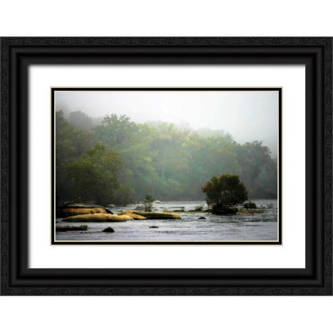 Early Morning River Black Ornate Wood Framed Art Print with Double Matting by Hausenflock, Alan