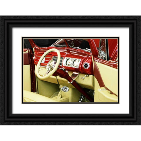 Candy Apple Dash Black Ornate Wood Framed Art Print with Double Matting by Hausenflock, Alan