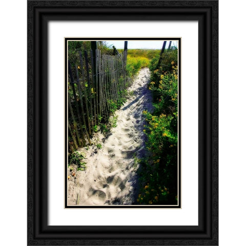 To the Beach I Black Ornate Wood Framed Art Print with Double Matting by Hausenflock, Alan