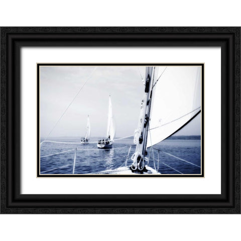 Quantico Fleet II Black Ornate Wood Framed Art Print with Double Matting by Hausenflock, Alan