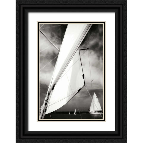 Close Hauled I Black Ornate Wood Framed Art Print with Double Matting by Hausenflock, Alan