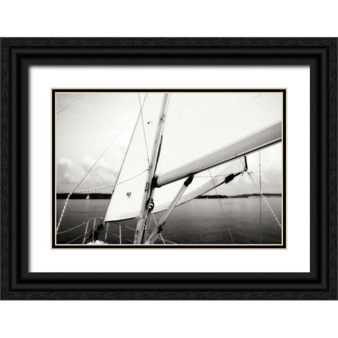 Close Hauled III Black Ornate Wood Framed Art Print with Double Matting by Hausenflock, Alan