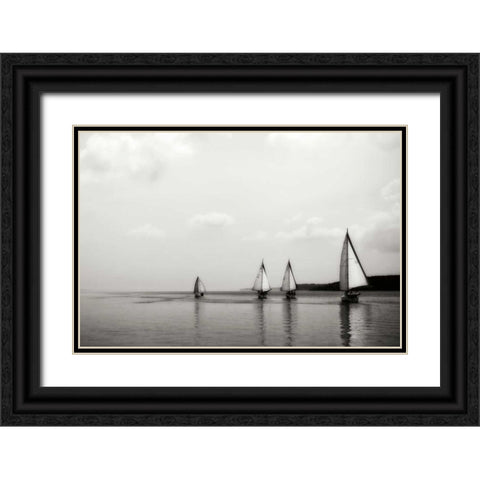 On the Potomac II Black Ornate Wood Framed Art Print with Double Matting by Hausenflock, Alan