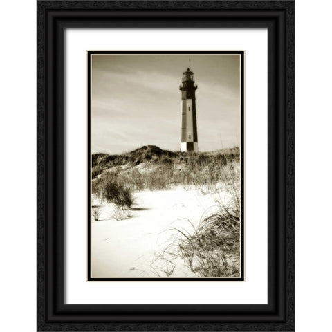 Cape Henry Light II Black Ornate Wood Framed Art Print with Double Matting by Hausenflock, Alan