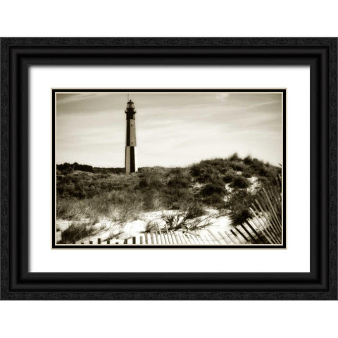 Cape Henry Light III Black Ornate Wood Framed Art Print with Double Matting by Hausenflock, Alan