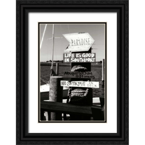 Which Way II - BW Black Ornate Wood Framed Art Print with Double Matting by Hausenflock, Alan