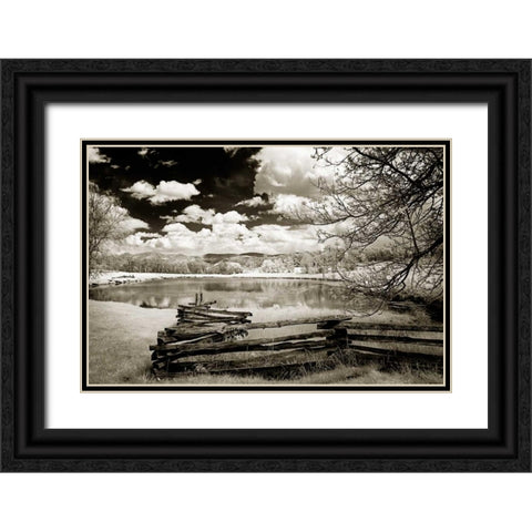 Old Mill Lake Black Ornate Wood Framed Art Print with Double Matting by Hausenflock, Alan