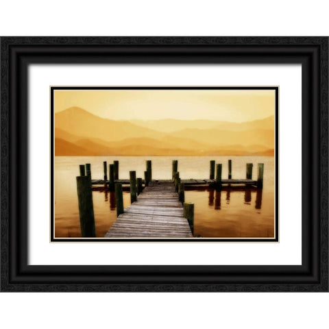 Serenity I Black Ornate Wood Framed Art Print with Double Matting by Hausenflock, Alan