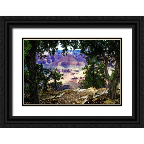The Canyon II Black Ornate Wood Framed Art Print with Double Matting by Hausenflock, Alan