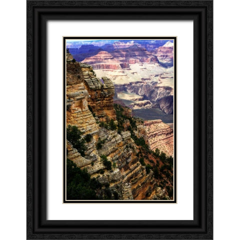 Canyon Cliffs II Black Ornate Wood Framed Art Print with Double Matting by Hausenflock, Alan