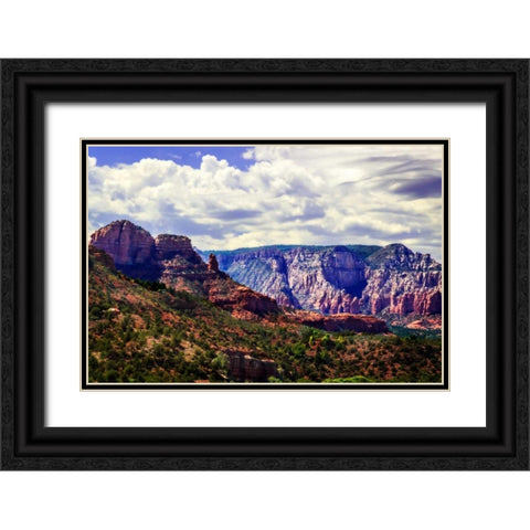 Red Rock Canyon II Black Ornate Wood Framed Art Print with Double Matting by Hausenflock, Alan