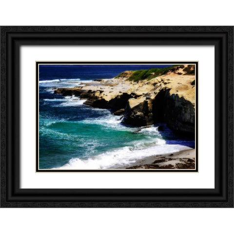 La Jolla Beach IV Black Ornate Wood Framed Art Print with Double Matting by Hausenflock, Alan
