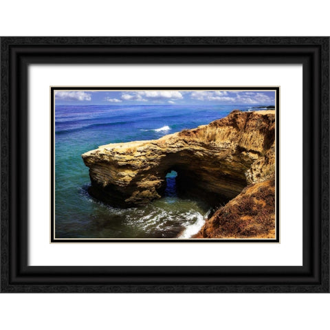 Sunset Beach II Black Ornate Wood Framed Art Print with Double Matting by Hausenflock, Alan