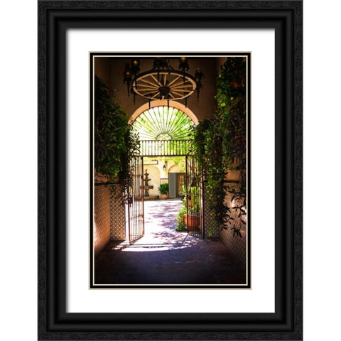 Tlaquepaque Portal I Black Ornate Wood Framed Art Print with Double Matting by Hausenflock, Alan