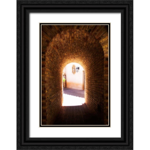 Tlaquepaque Portal II Black Ornate Wood Framed Art Print with Double Matting by Hausenflock, Alan
