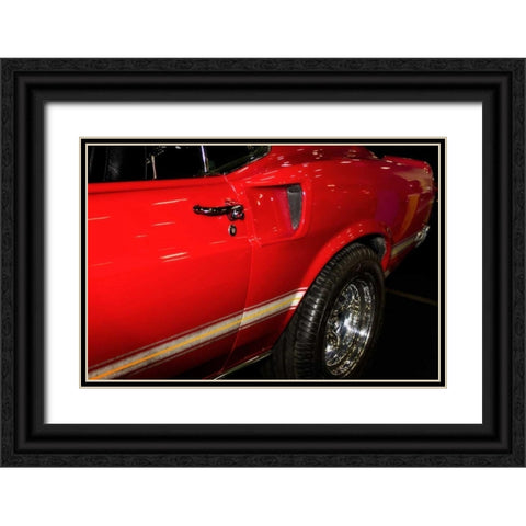 Mighty Mustang I Black Ornate Wood Framed Art Print with Double Matting by Hausenflock, Alan