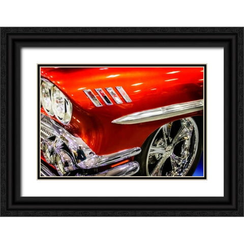 Impressive Impala Black Ornate Wood Framed Art Print with Double Matting by Hausenflock, Alan