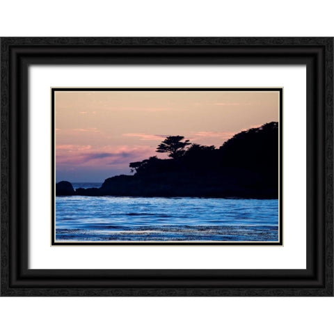 Carmel Sunset V Black Ornate Wood Framed Art Print with Double Matting by Hausenflock, Alan
