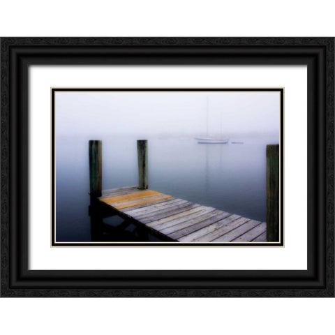 Stillness on the Water I Black Ornate Wood Framed Art Print with Double Matting by Hausenflock, Alan