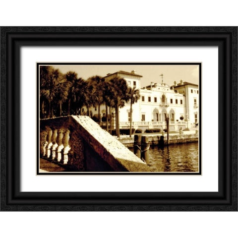 Vizcaya II Black Ornate Wood Framed Art Print with Double Matting by Hausenflock, Alan