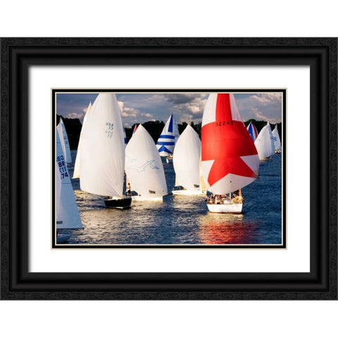 After the Race I Black Ornate Wood Framed Art Print with Double Matting by Hausenflock, Alan