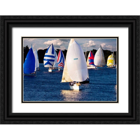 After the Race II Black Ornate Wood Framed Art Print with Double Matting by Hausenflock, Alan